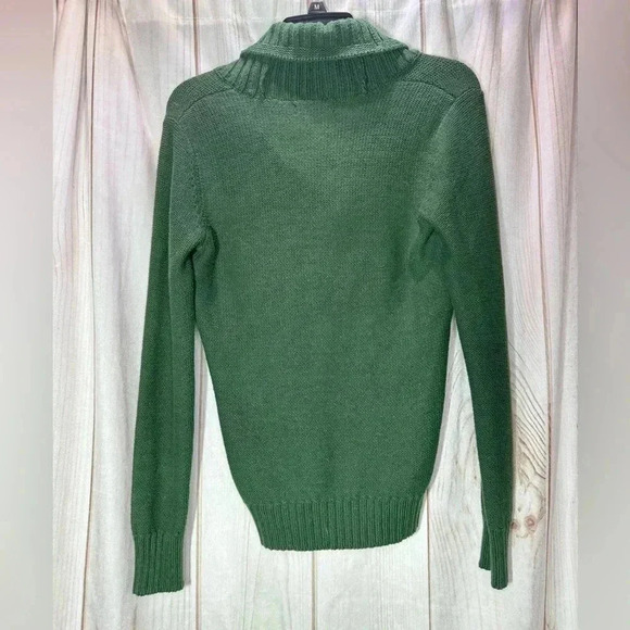 Lauren Ralph‎ Lauren Jeans Co. Women's Knit Sweater Green Cowl Neck Size Small - Picture 2 of 6